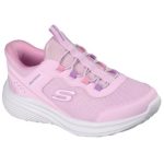 Skechers Bounder pro-Step one rózsaszín gumifűzős mosógépben mosható textil kislány gyerekcipő (303690N-LTPK)