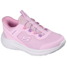   Skechers Bounder pro-Step one rózsaszín gumifűzős mosógépben mosható textil kislány gyerekcipő (303690N-LTPK)
