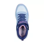 Skechers S Lights Sola glow-Ombre deluxe sötétkék-világoskék tépőzáras-gumifűzős ledes világítós textil kislány gyerekcipő (303714l-NVLB)