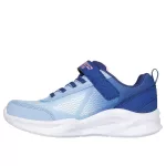 Skechers S Lights Sola glow-Ombre deluxe sötétkék-világoskék tépőzáras-gumifűzős ledes világítós textil kislány gyerekcipő (303714l-NVLB)