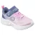 Skechers S Lights Sola glow 2.0 rózsaszín-szürke tépőzáras-gumifűzős ledes világítós textil kislány gyerekcipő (303729L-GYLP)
