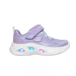 Skechers S Lights Sola glow lila-kék tépőzáras-gumifűzős ledes világítós textil kislány gyerekcipő (303729N-LVAQ)