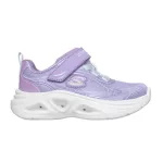 Skechers S Lights Sola glow lila-kék tépőzáras-gumifűzős ledes világítós textil kislány gyerekcipő (303729N-LVAQ)