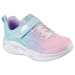 Skechers halvány lila-rózsaszín ledes világítós tépőzáras-gumifűzős kislány cipő