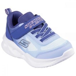   Skechers S Lights-Ombre deluxe kék tépőzáras-gumifűzős ledes világítós textil kislány gyerekcipő (303714N-NVLB)