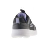 Skechers fekete-lila gumifűzős mosógépben mosható kislány cipő