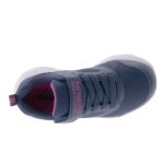 Skechers sötétkék-lila tépőzáras-gumifűzős mosógépben mosható kislány cipő