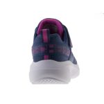 Skechers sötétkék-lila tépőzáras-gumifűzős mosógépben mosható kislány cipő