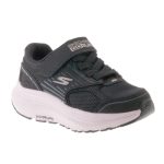 Skechers Go Run Consistent 2.0 tépőzáras-gumifűzős fekete-rózsaszín mosógépben mosható kislány cipő