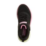 Skechers Go Run Elevante 2.0 fekete-sárga-rózsaszín tépőzáras-gumifűzős kislány cipő 