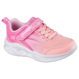 Skechers sárgabarack-pink ledes világítós tépőzáras-gumifűzős kislány cipő   Skechers sárgabarack-pink ledes világítós tépőzáras-gumifűzős kislány cipő