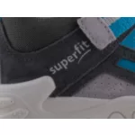 SUPERFIT szürke-kék 2 tépőzáras bőr szandál