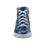 Siesta-Richter sötétkék-ezüst PATENTOS fűzős-cipzáras magasszárú bőr lány cipő