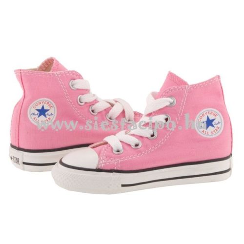 CONVERSE CHUCK TAYLOR ALL STAR rózsaszínű vászon magas fűzős cipő