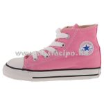 CONVERSE CHUCK TAYLOR ALL STAR rózsaszínű vászon magas fűzős cipő
