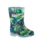 BE ONLY JUNGLE zöld/kék LEDES VILLOGÓ gumicsizma