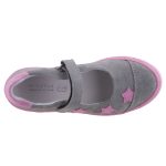SIESTA-RICHTER szürke/rózsa tépős FitMI CSILLAGOS lányka balerina cipő