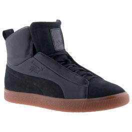 PUMA CLYDE MID NATUREL fekete magasszárú bőr cipő PUMA CLYDE MID NATUREL fekete magasszárú bőr cipő