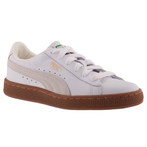 PUMA BASKET CLASSIC GUM fehér/bézs fűzős bőr félcipő