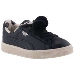 PUMA TC BASKET POMPOM fekete gumis bőr félcipő PUMA TC BASKET POMPOM fekete gumis bőr félcipő