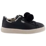 PUMA TC BASKET POMPOM fekete gumis bőr félcipő