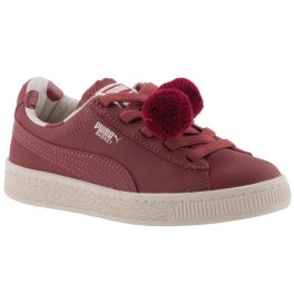 PUMA TC BASKET POMPOM bordó gumis bőr félcipő PUMA TC BASKET POMPOM bordó gumis bőr félcipő