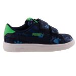 PUMA sötétkék/zöld mintás 2 tépős sportcipő