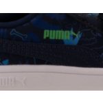 PUMA sötétkék/zöld mintás 2 tépős sportcipő