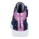 Siesta-Richter sötétkék csillagos fűzős-cipzáras vízálló (sympatex) filc béléses velúr bőr kislány cipő