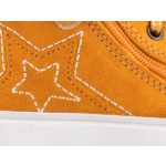 SIESTA-RICHTER fűzős/cipzáras sötét arany CSILLAGOS velúrbőr cipő