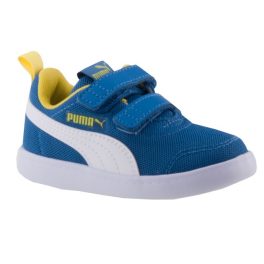 PUMA kék/neon sárga/fehér 2 tépős textil sportcipő PUMA kék/neon sárga/fehér 2 tépős textil sportcipő