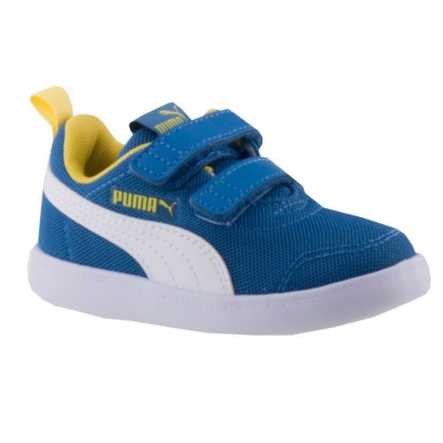 PUMA kék/neon sárga/fehér 2 tépős textil sportcipő (21-35)