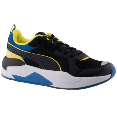 PUMA X-Ray Jr. fekete/kék/neon zöld fűzős sportcipő