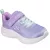 Skechers S Lights Sola Glow 2.0 levendulalila-kék tépőzáras-gumifűzős ledes világítós textil kislány gyerekcipő (303729L-LVAQ)