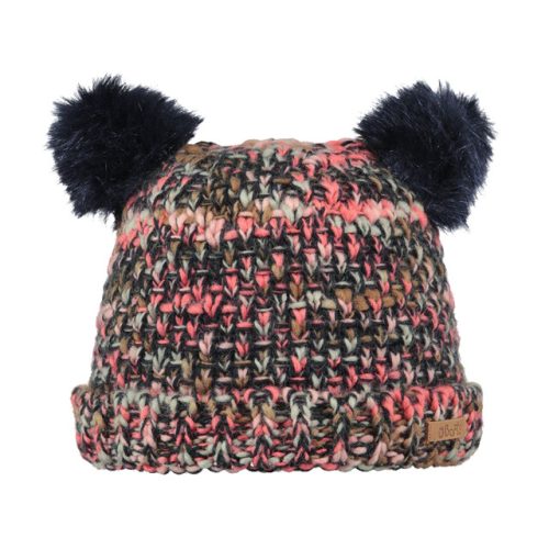 BARTS JOY BEANIE KIDS mályva/fekete/rózsa füles téli kötött sapka 53-55