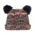 BARTS JOY BEANIE KIDS mályva/fekete/rózsa füles téli kötött sapka 53-55