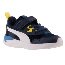PUMA sötétkék/neon sárga/fehér tépős/gumifűzős sportcipő   PUMA sötétkék/neon sárga/fehér tépős/gumifűzős sportcipő