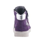 SIESTA-RICHTER fűzős/cipzáros padlizsán/ezüst RichTex VÍZÁLLÓ téli cipő