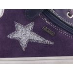 SIESTA-RICHTER fűzős/cipzáros padlizsán/ezüst RichTex VÍZÁLLÓ téli cipő