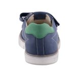SZÍNHIBÁS LEPI sötétkék/zöld 2 tépős bőr félcipő