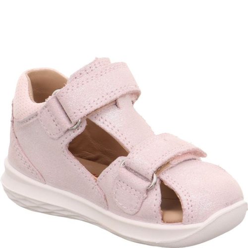 Superfit Bumblebee csillogós rózsaszín virágos 2 tépőzáras zárt orrú bőr kislány gyerekszandál (1-000397-5500)