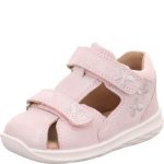 Superfit Bumblebee csillogós rózsaszín virágos 2 tépőzáras zárt orrú bőr kislány gyerekszandál (1-000397-5500)