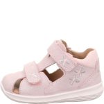 Superfit Bumblebee csillogós rózsaszín virágos 2 tépőzáras zárt orrú bőr kislány gyerekszandál (1-000397-5500)