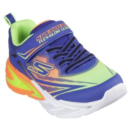 Skechers kék-neon narancs-lime tépőzáras-gumifűzős ledes világítós kisfiú cipő   Skechers kék-neon narancs-lime tépőzáras-gumifűzős ledes világítós kisfiú cipő