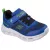 Skechers S Lights Glide-step lights kék-fekete tépőzáras-gumifűzős ledes világítós textil kisfiú gyerekcipő (400240L-BLBK)