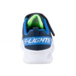 SKECHERS S LIGHTS TWISTY BRIGHTS sötétkék-zöld tépőzáras-gumifűzős VILÁGÍTÓS fiú sportcipő