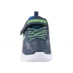 SKECHERS S LIGHTS TWISTY BRIGHTS sötétkék-zöld tépőzáras-gumifűzős VILÁGÍTÓS fiú sportcipő