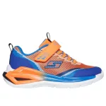 Skechers S Lights-Namics kék-narancssárga tépőzáras-gumifűzős ledes világítós textil kisfiú gyerekcipő (401661L-ORMT)
