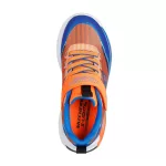 Skechers S Lights-Namics kék-narancssárga tépőzáras-gumifűzős ledes világítós textil kisfiú gyerekcipő (401661L-ORMT)