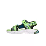 Skechers Mega-splash 4K lime zöld-fekete mega-craft tépőzáras mosógépben mosható textil kisfiú gyermekszandál (402161L-LMBK)